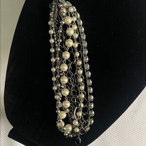 Simply Vera Wang Elegant Silver and Pearl Women's Bracelet.